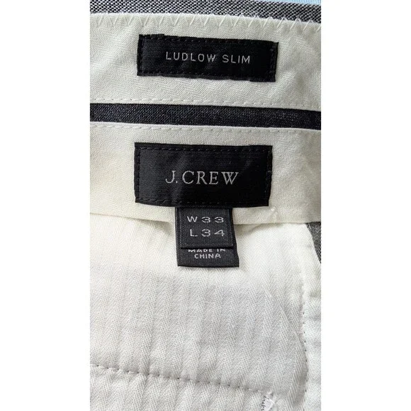 J.Crew Somelos Ludlow Slim Cotton Unstructured Men’s Suit -Grey-Size 40L (33x34)